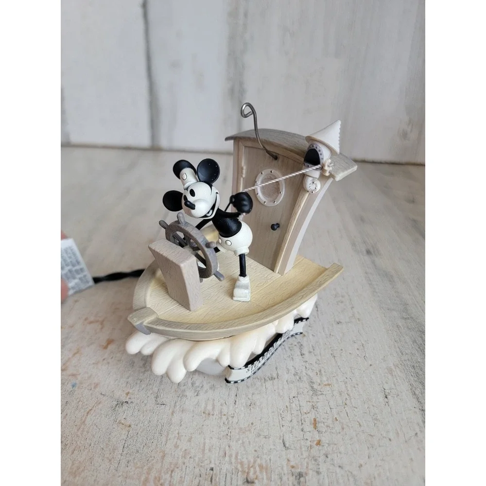 Hallmark vintage steam boat willie Mickey mouse ornament Xmas animated